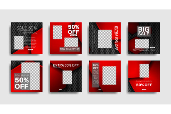 Elevating Digital Presence with the Square Web Banner for Social Media 36 Vector Collection