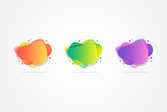 Gradient Halftone Liquid Element Banner