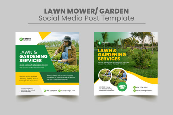 Lawn Mower Social Media Post Banner