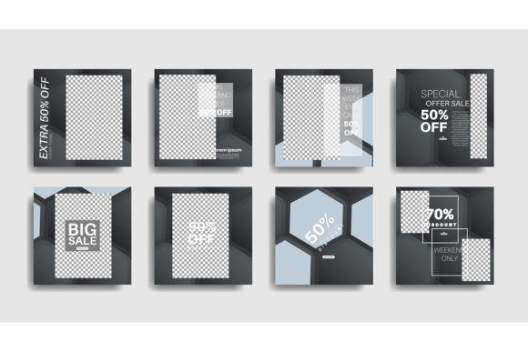 Mastering Visual Consistency with the Square Web Banner for Social Media 75 Collection